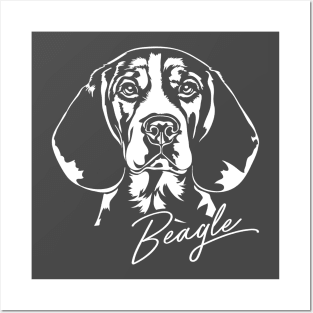 Funny Beagle dog lover portrait Posters and Art